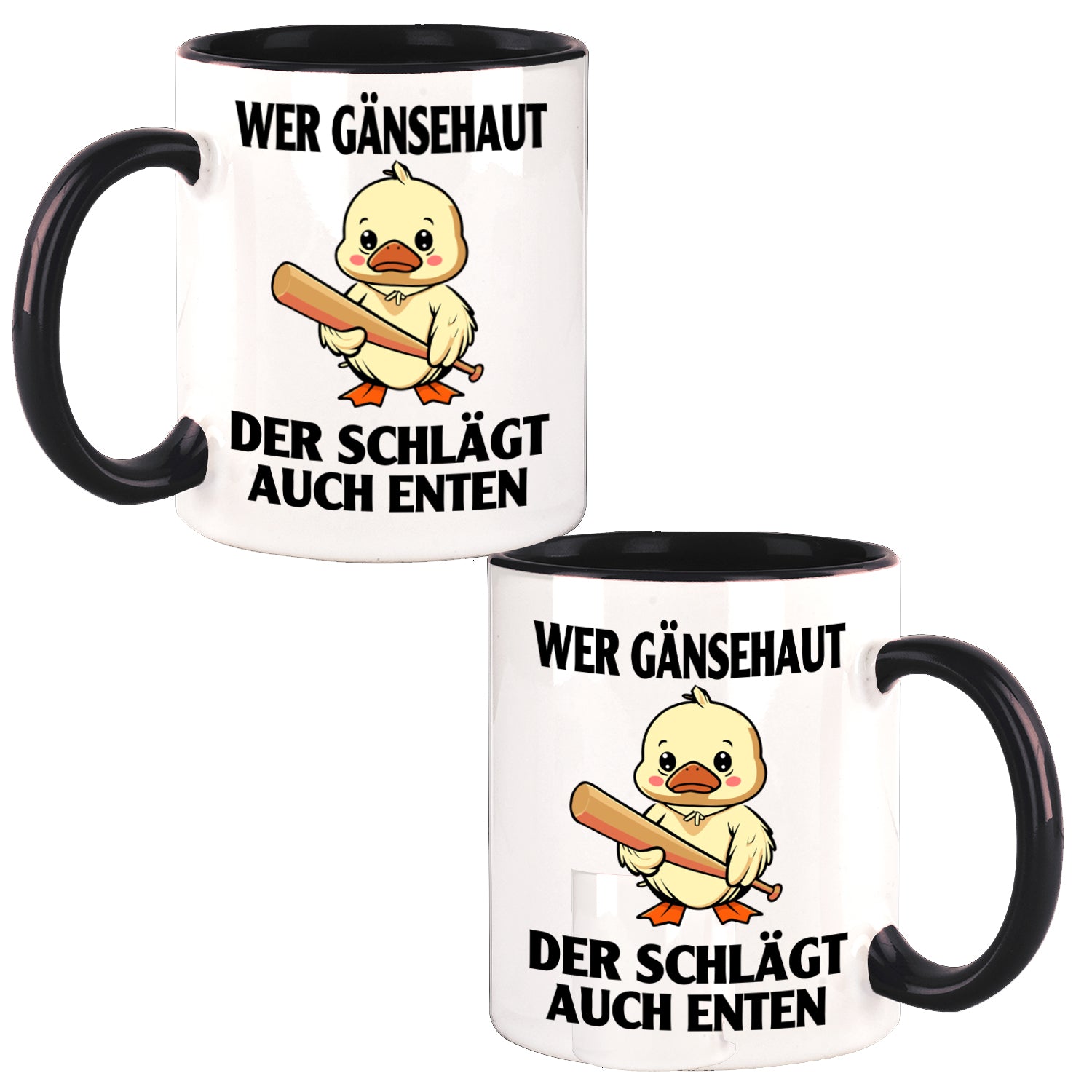 Wer Gänsehaut - der schlägt auch Enten  Kaffeetasse Teetasse