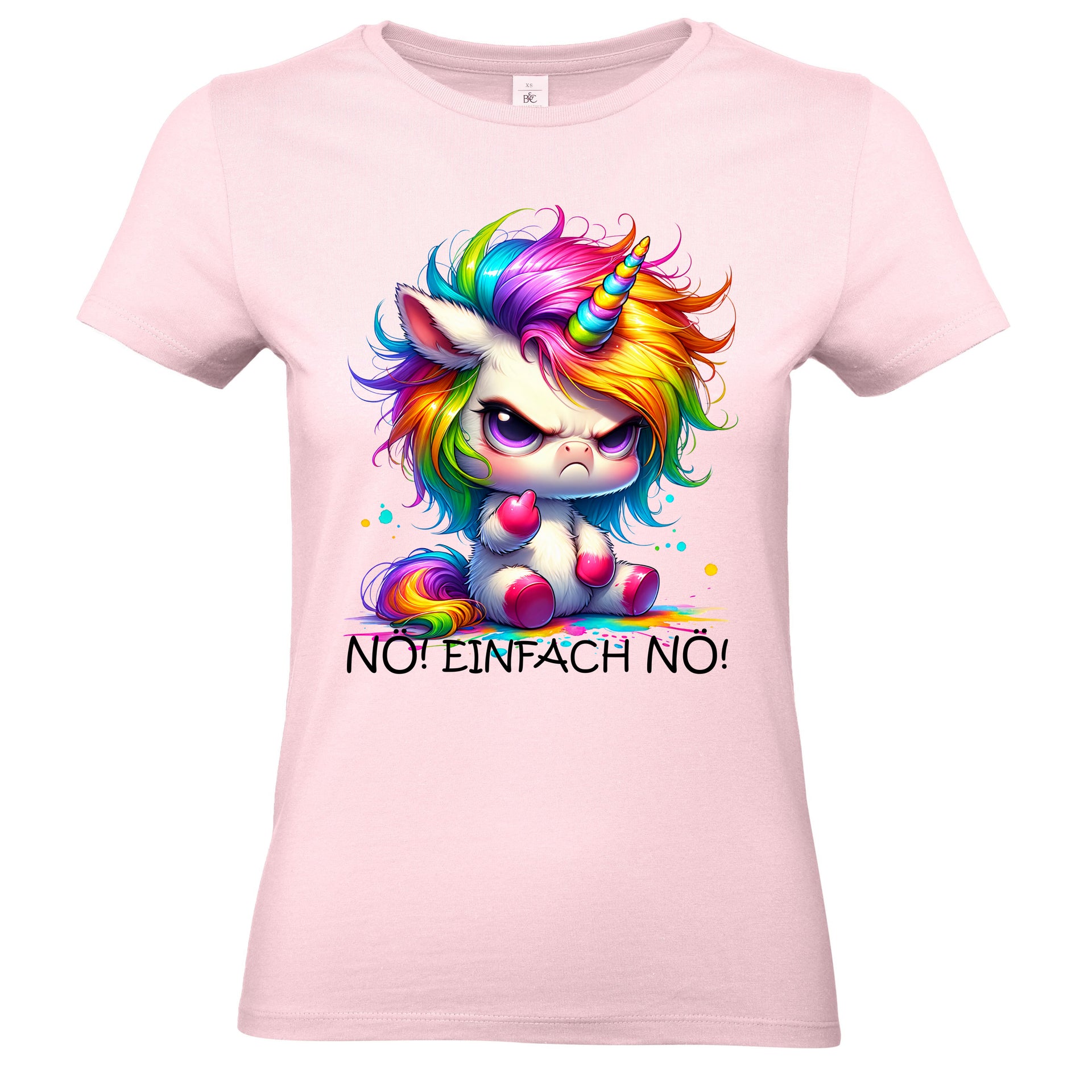 NöANIMALS Nö ! einfach Nö! cute Animal Einhorn Emmy  Women Basic T-Shirt 10 farben