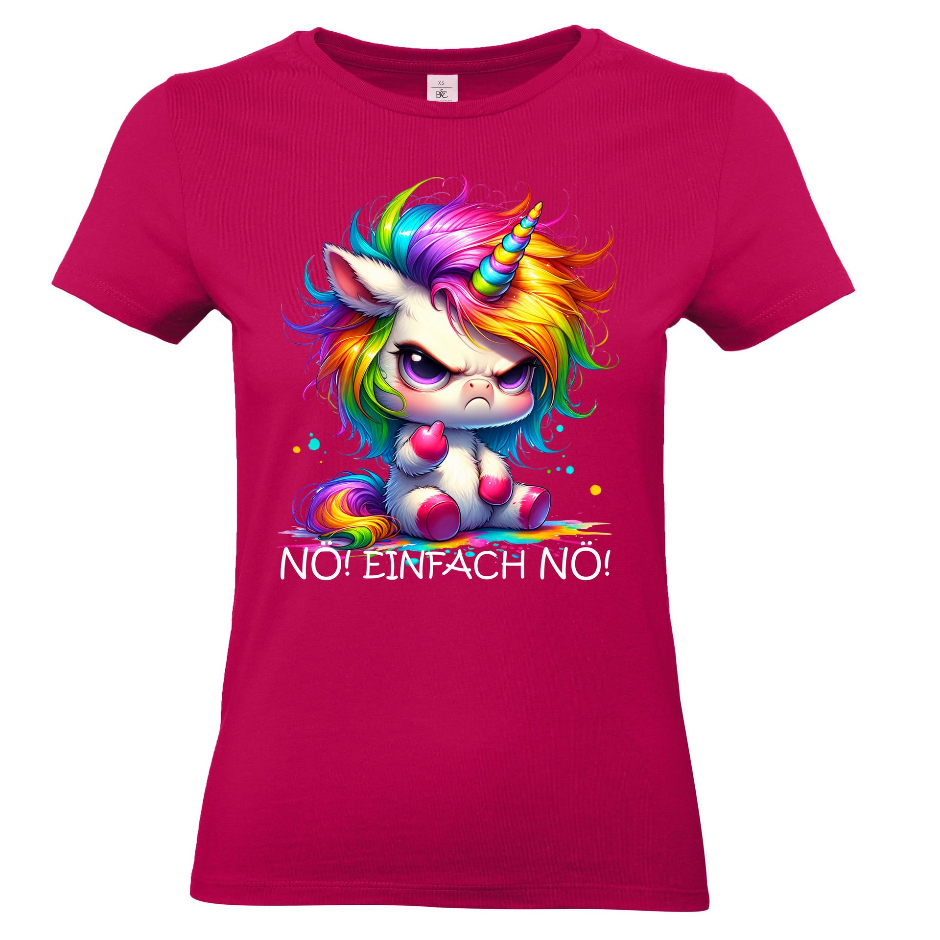 NöANIMALS Nö ! einfach Nö! cute Animal Einhorn Emmy  Women Basic T-Shirt 10 farben