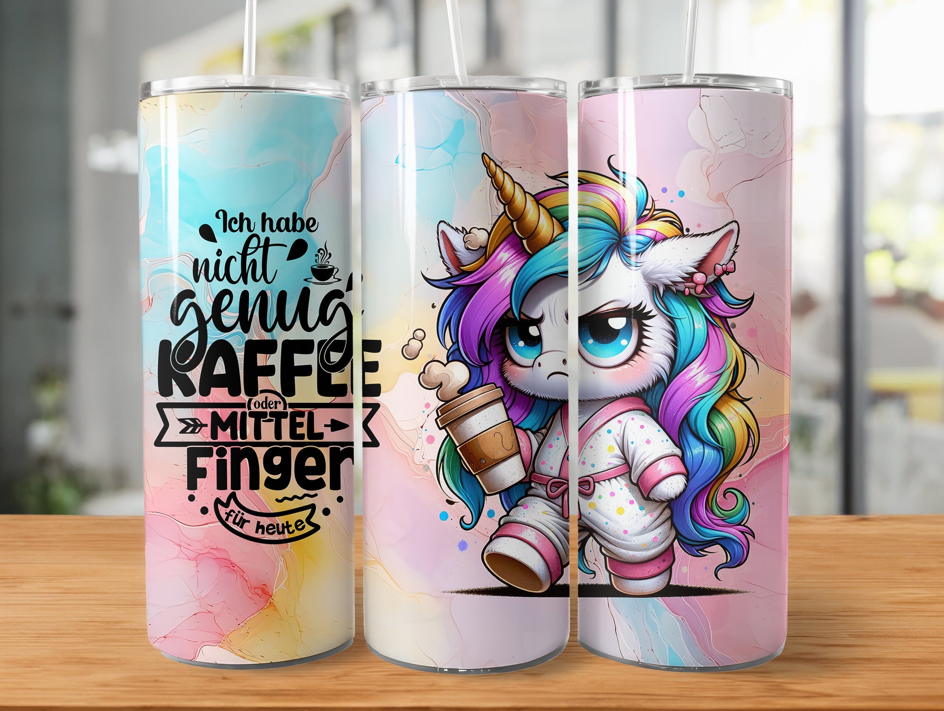 Ich habe nicht genug Kaffee cute Einhorn Lulu Tumbler XXL