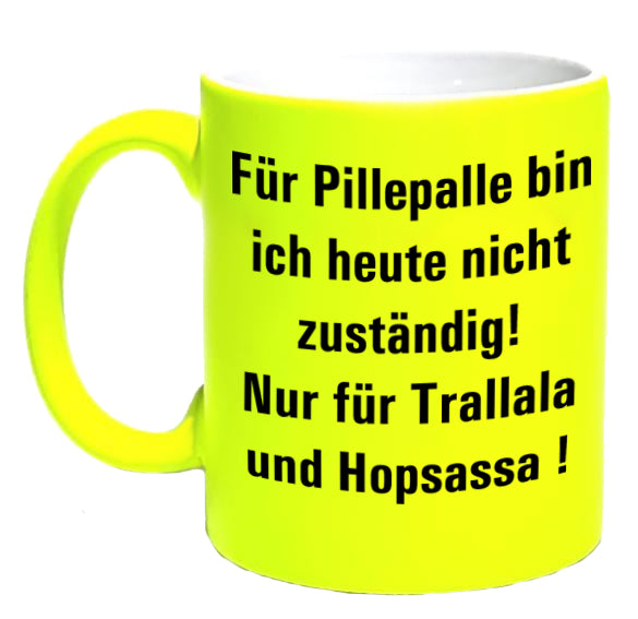 FUNNYWORDS Pillepalle Neon - Kaffeebecher Tasse