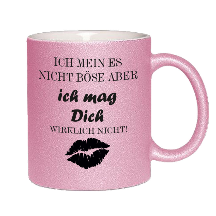 Glitzertasse ich meine es nicht böse ... Glitzerkaffeetasse DIVA