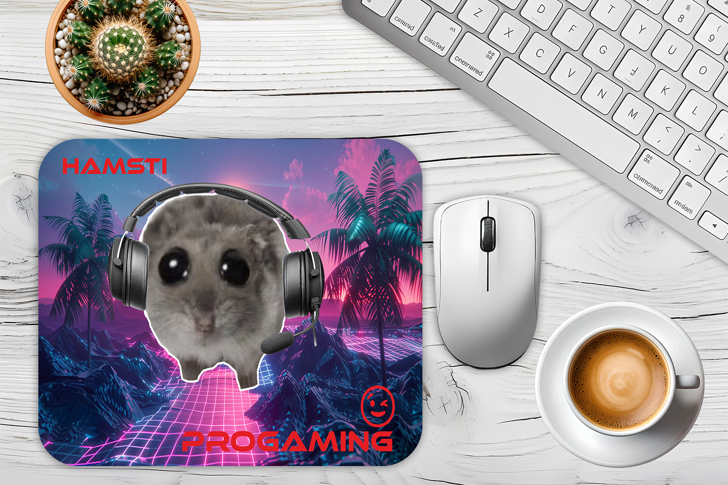Hamster Meme Pro Gaming Mousepad - Hamster Meme Progamer Pad